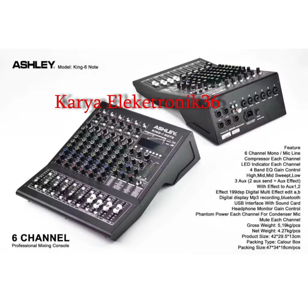 Mixer ASHLEY KING 6 NOTE / KING6NOTE / KING 6NOTE ORIGINAL ASHLEY