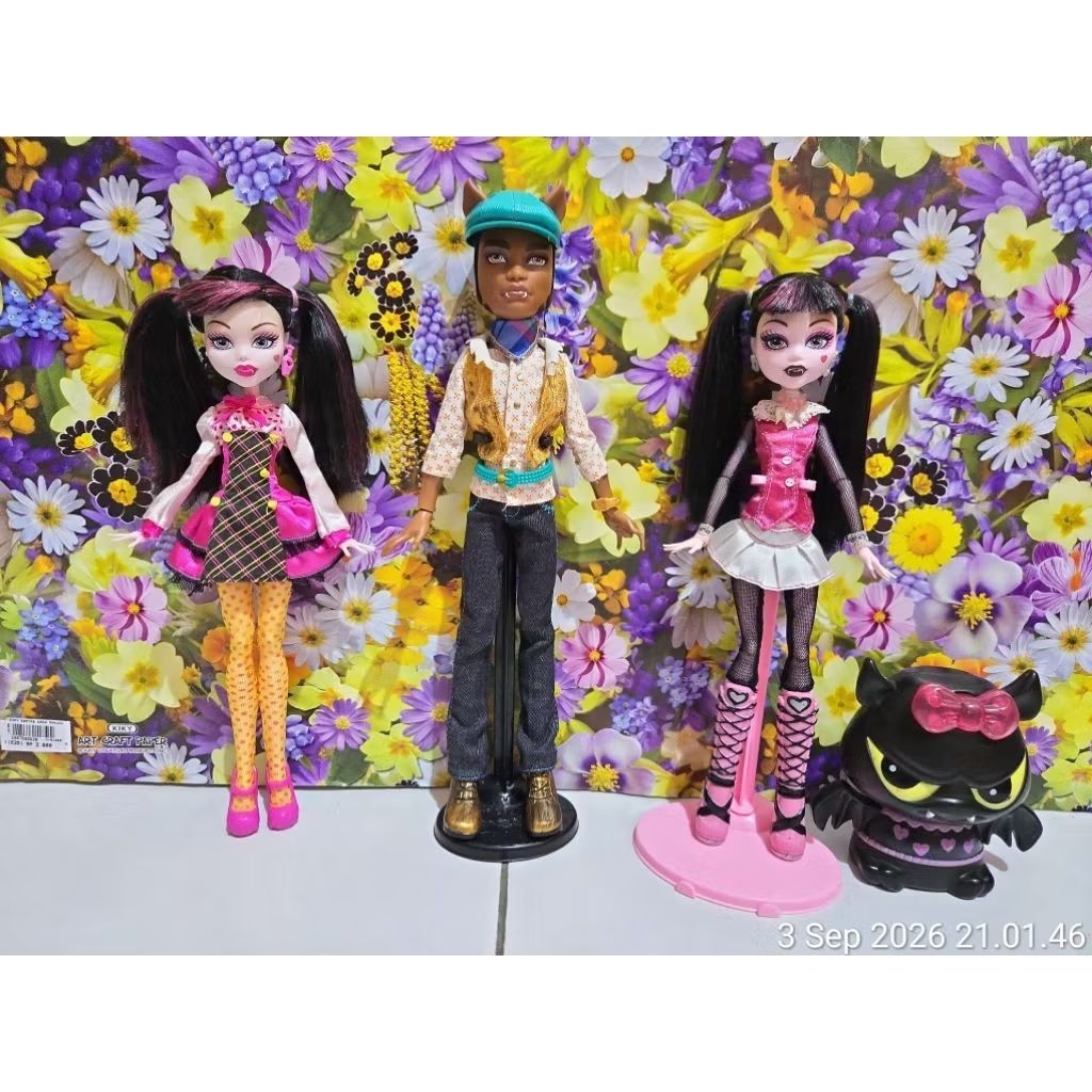 boneka barbie monster high draculaura clawd wolf forbitten love doll harga net
