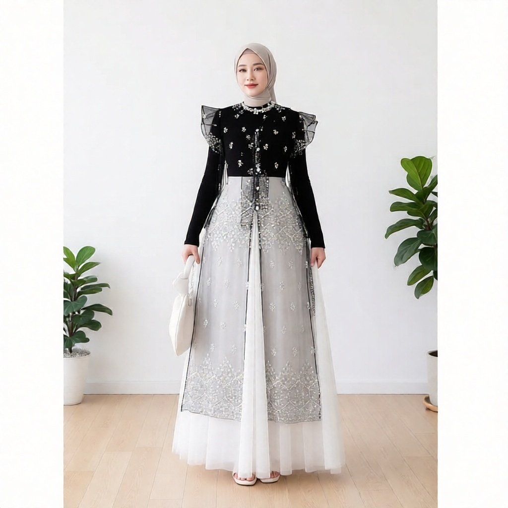 Outer Brokat Sapto / Outer Tunik Brokat Kondangan  /  Outer tunik brukat Wisudaan /  Outer Hari Raya