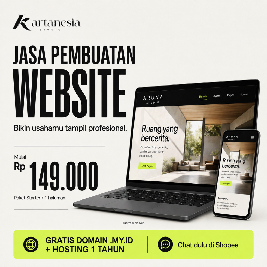 Jasa Pembuatan Website UMKM Company Profile Landing Page Domain Hosting 1 Tahun