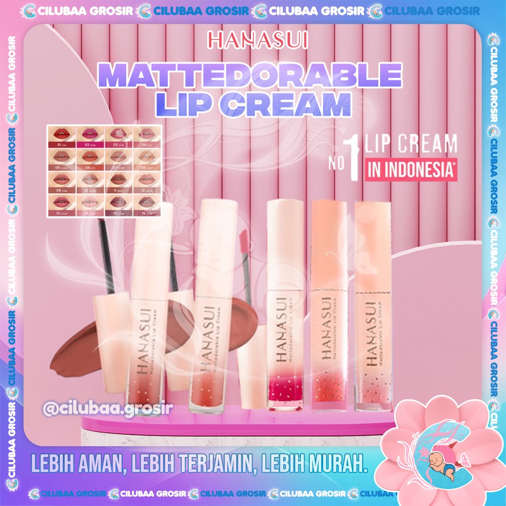 HANASUI Mattedorable Lip Cream Series || Lip Long Lasting || Velvet Matte