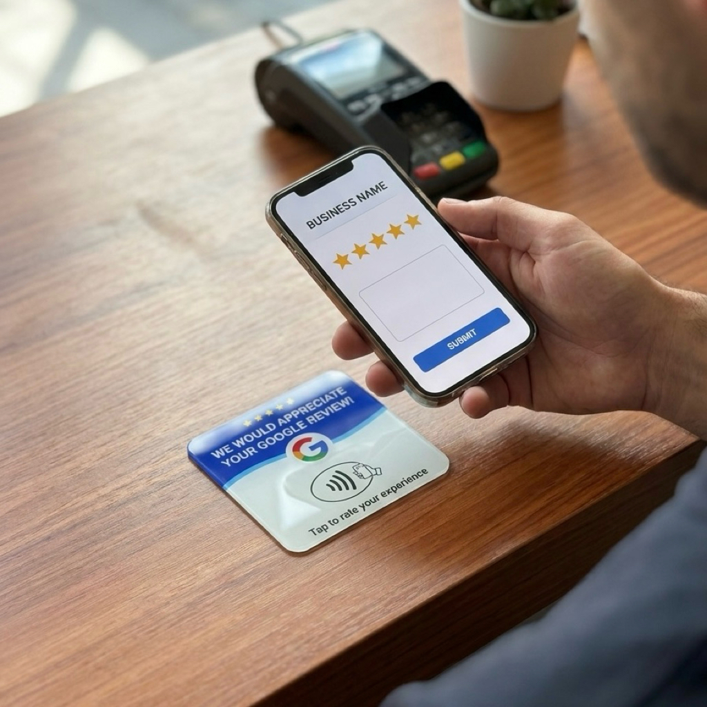 NFC Card Tap Model Tempel Google Review Bisnis