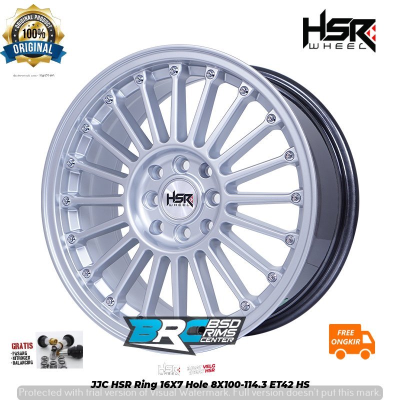 JJC HSR 16X7 HOLE 8X100-114,3 Cocok Untuk Avanza Brio Ertiga Mobilio