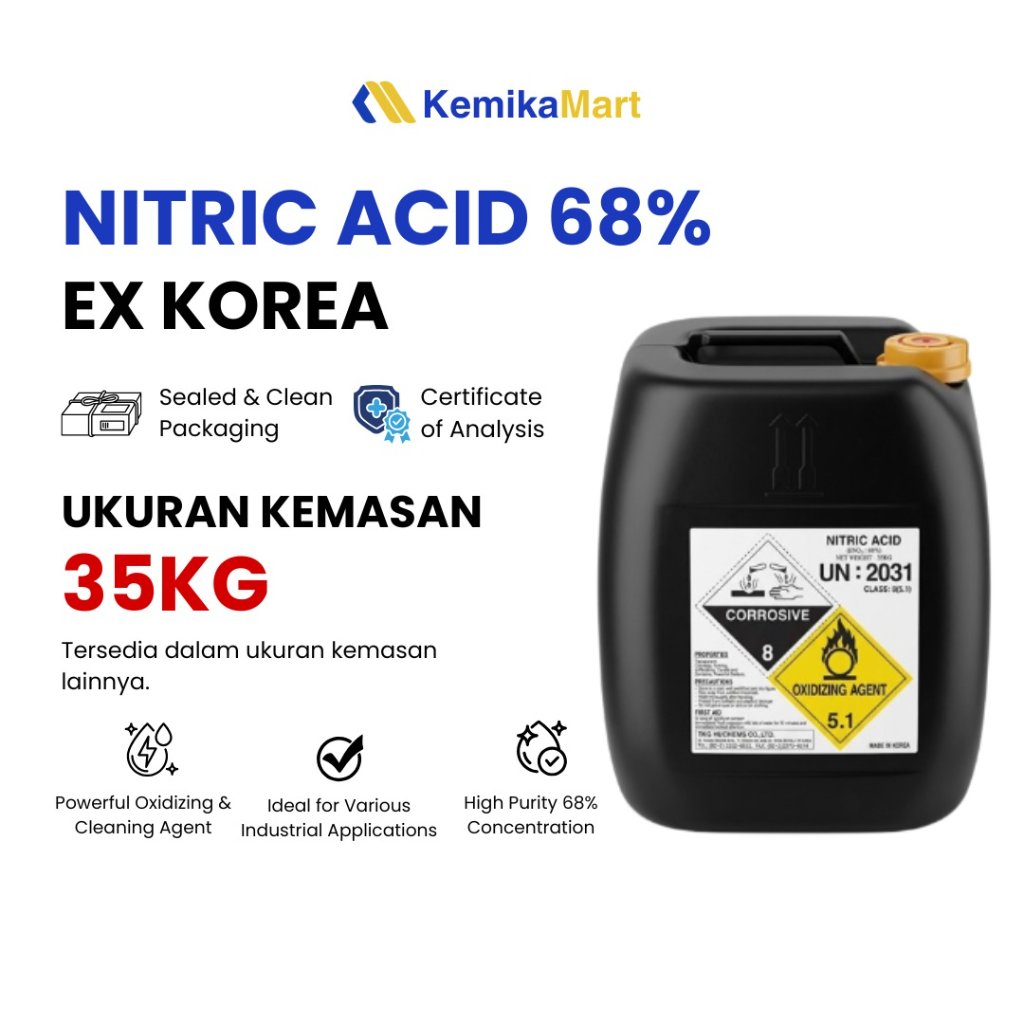 Nitric Acid 68%/ Asam Nitrat / HNO3 - 35Kg
