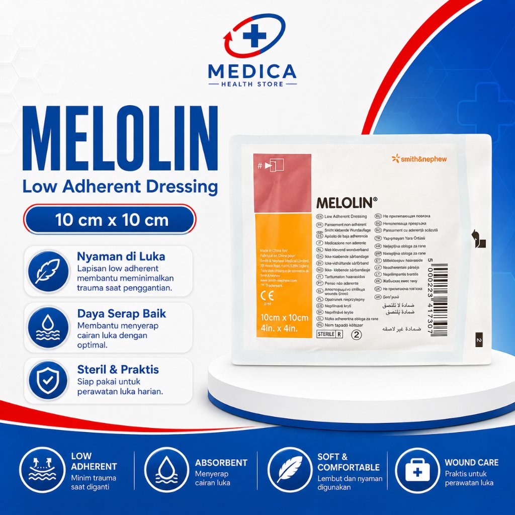 MELOLIN - Perban Melolin 10cm x 10cm (1pcs)