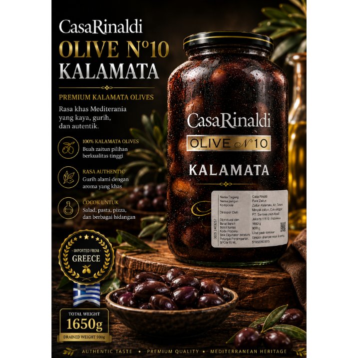 Kalamata Olive Casa Rinaldi / Zaitun Kalamata Casa Rinaldi / Casa RInaldi Kalamata  - 1650 Gram