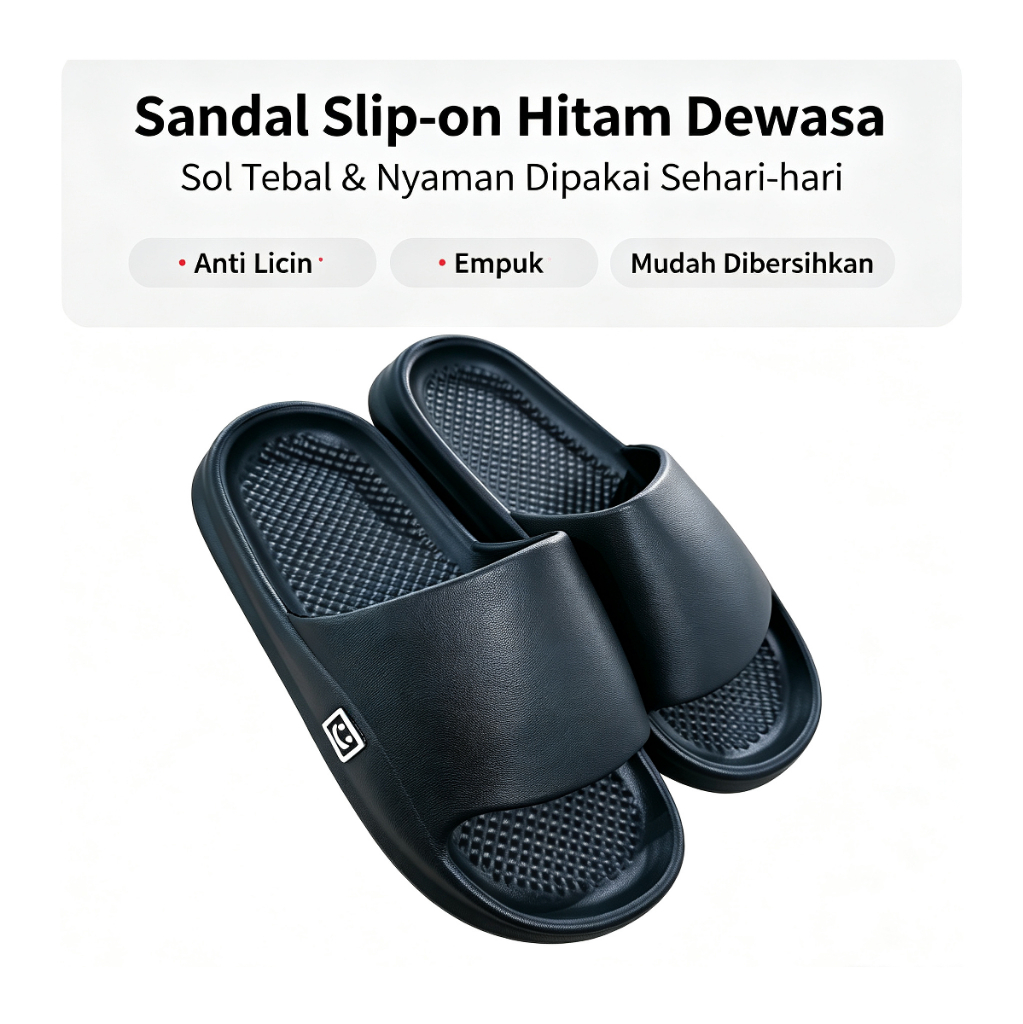 Sandal EVA Unisex Sol Tebal Bantalan Empuk Anti Licin Desain Slip-On Size 39-44