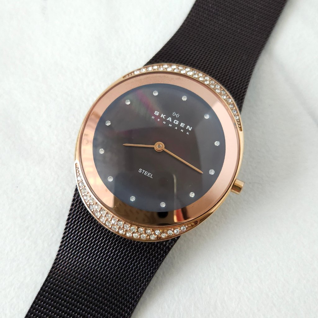 SKAGEN Mesh Chain Women Wrist watch / Jam Tangan Rantai Pesta Wanita PL