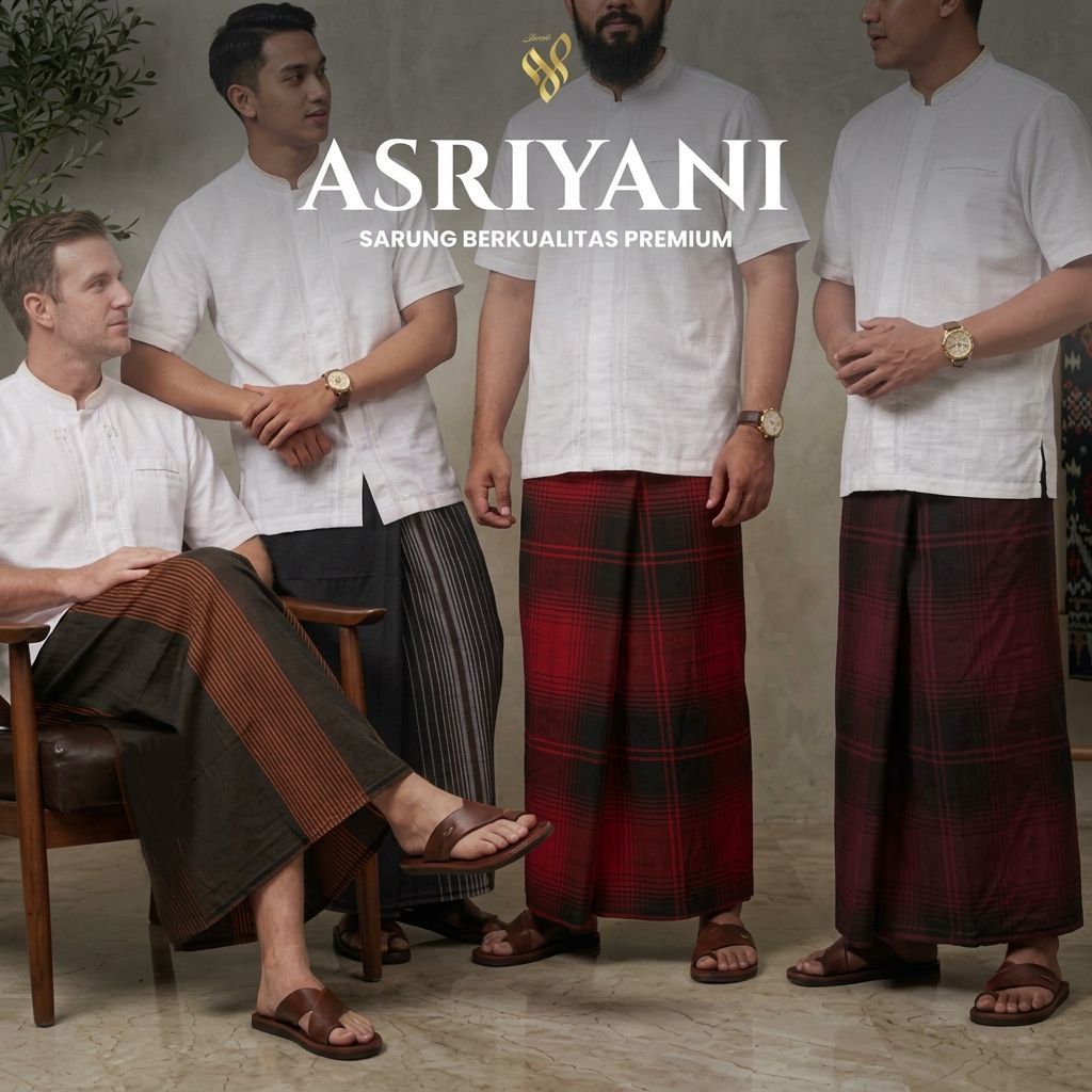Sarung Dewasa Asriyani Original Kain Katun Premium Motif Salur All Size