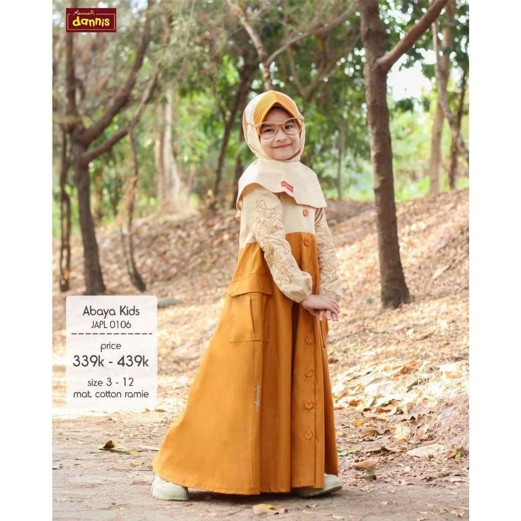 PROMO SIZE 9, 10 JUBAH ANAK JKPL 0106 BY RUMAH DANNIS / DANNIS ANAK PEREMPUAN / DANNIS ANAK / PAKAIA