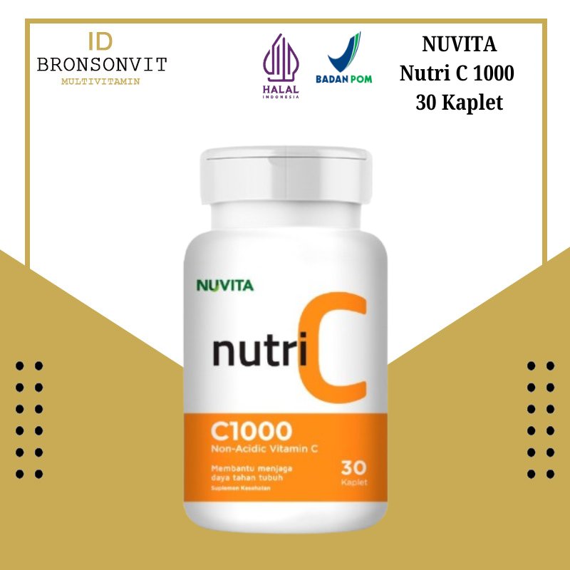 Nuvita Nutri C 1000mg Vitamin C 30 Kaplet – Suplemen Vitamin C Harian