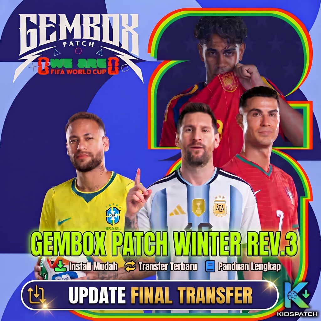 Gembox Patch 2026 PS3 CFW/HEN Winter REV3 - Full Transfer Update PES eFootball Mod Game Bola PKG Non