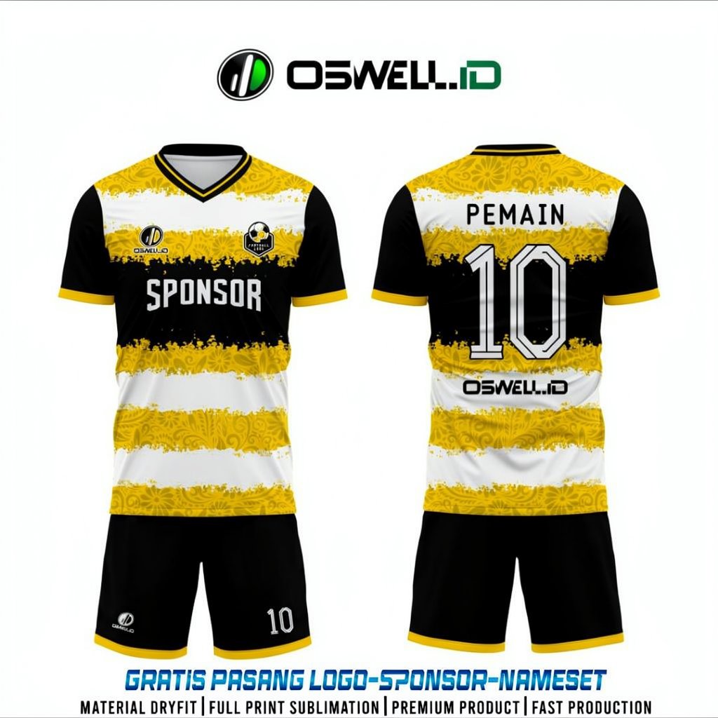 BAJU JERSEY FUTSAL DAN SEPAK BOLA FREE CUSTOM FULL PRINTING PREMIUM  [KODE OSWELL FO OS59]