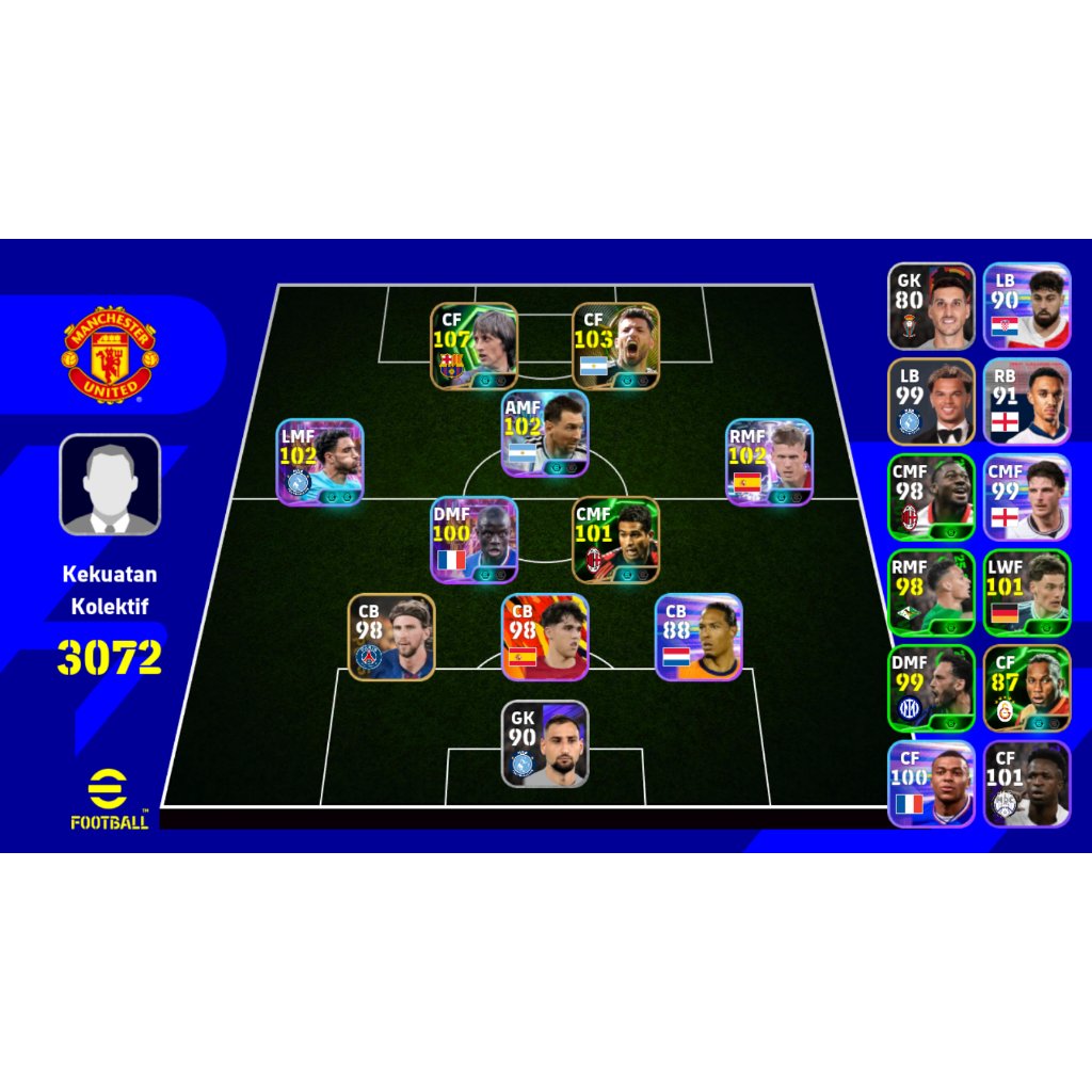 Termurah akun efootball mobile 2026 Epic Cruyff, Aguero, Shwotime Marmoush, Olmo, Kante dkk