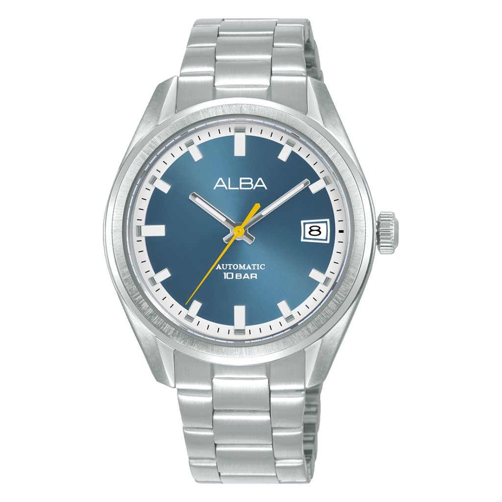 Alba Mechanical AU4097X1 Men Automatic Blue Dial Stainless Steel - Jam Tangan Alba Original