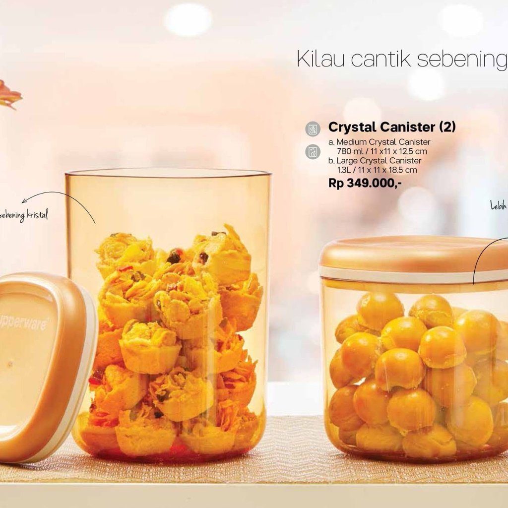 Tupperware Crystal Canister GOLD