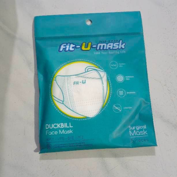Masker fit u mask surgical isi 5pcs duckbill