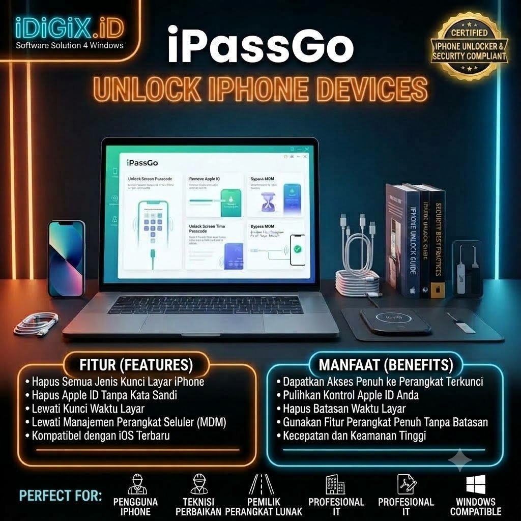 iPassGo - Software Pembuka Kunci & Hapus Passcode iPhone / iPad / iPod