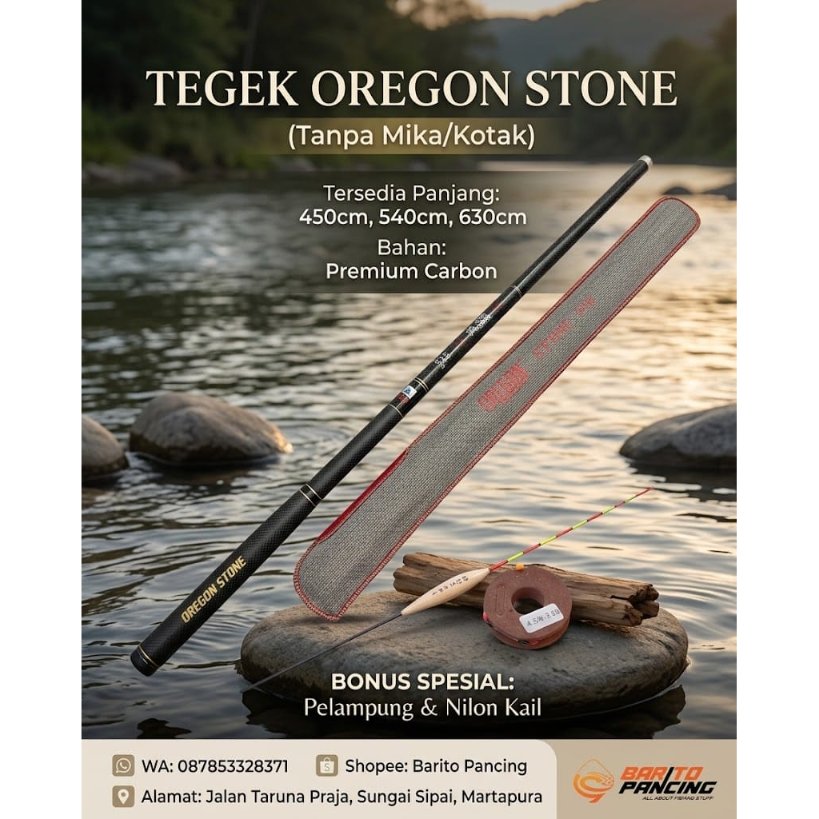 Tegek Oregon Stone 540-450 (TANPA MIKA) Joran Pancing