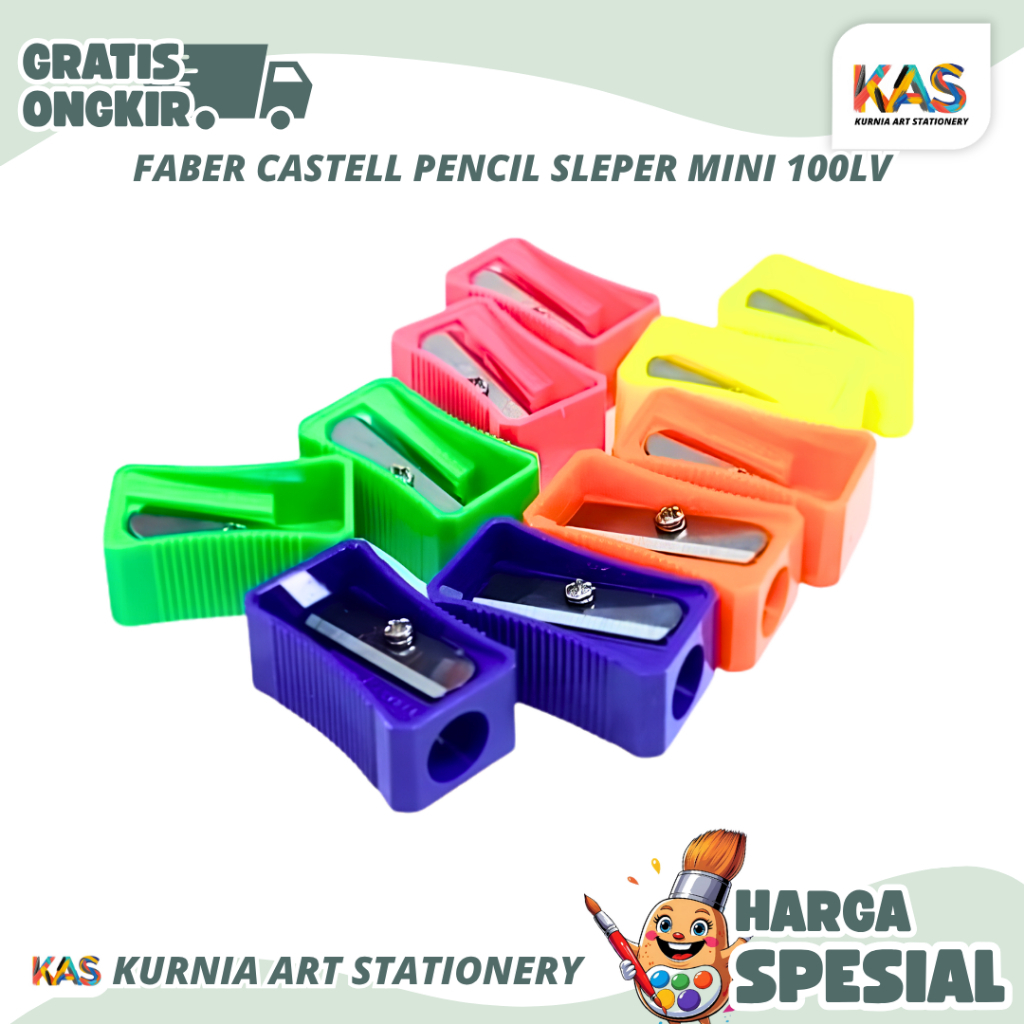 Faber Castell Pencil Sleper mini 100LV Rautan Serutan Roti Pensil Murah toples isi 100