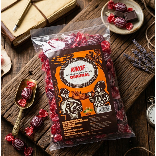 KIKOF OLDE ENGLISH 450G/PERMEN PEREDA BATUK/KEMBANG GULA MINT TRADISIONAL