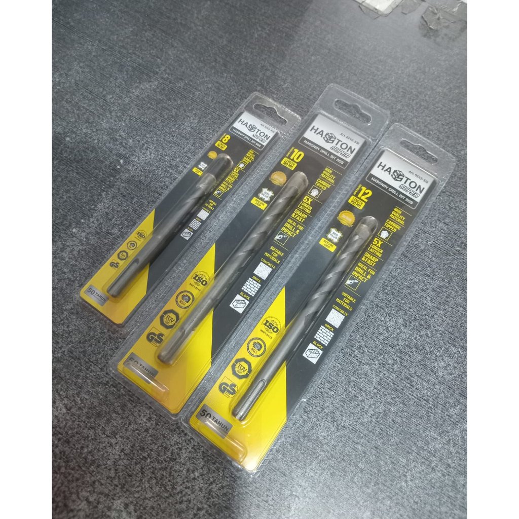 HASSTON MATA BOR BETON TEMBOK SDS PLUS-1 8mm 10mm 12mm Original HASSTON