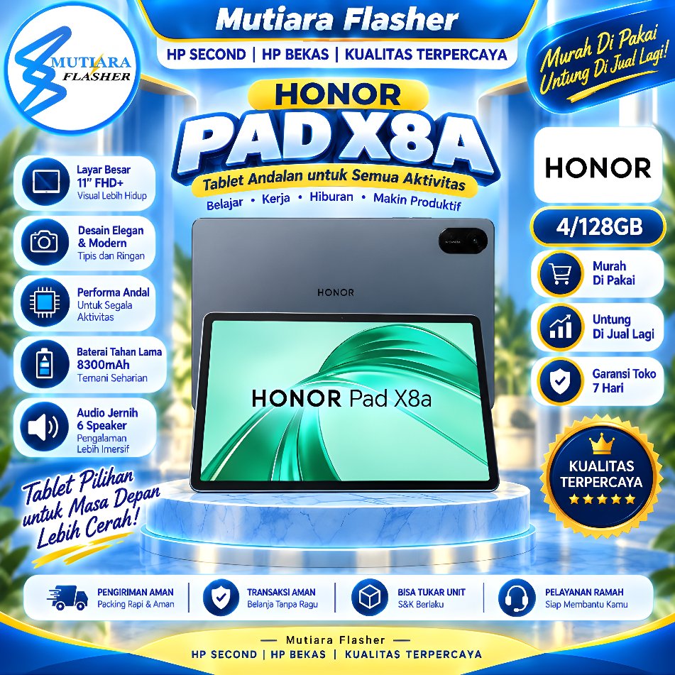 Honor Pad X8A Ram 4 Rom 128GB Second Original