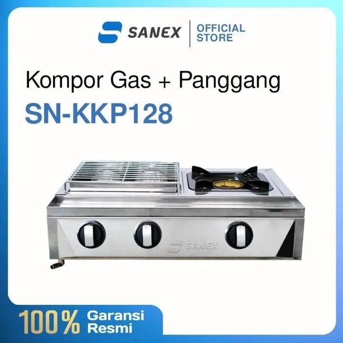 KOMPOR GAS+PANGGANGAN SANEX KKP128 TANPA BUBBLE