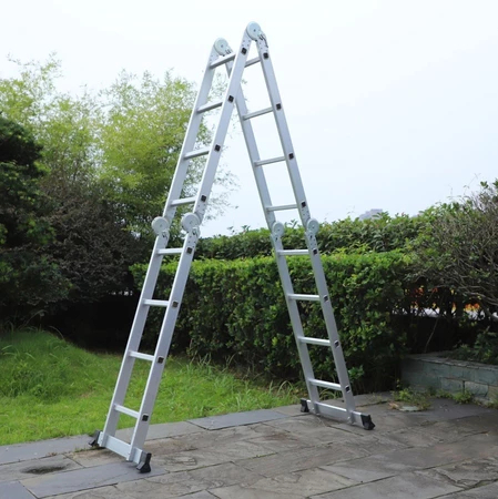 Tangga Aluminium Multifungsi DALTON ML-103 4x3 Step Tinggi 3,7 Meter Tangga Lipat Serbaguna Multipur