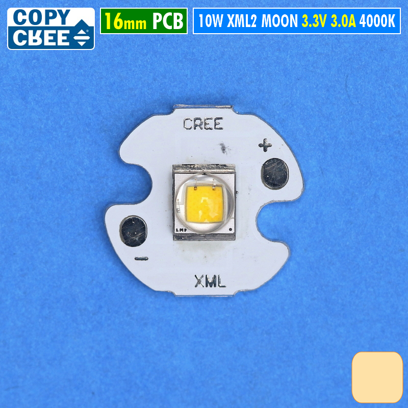 Led Cree 4000K MoonLight 10W Copy Cree XML2 XM-L2 T6 4500K Cahaya Bulan Part Mata Lampu Senter Led D