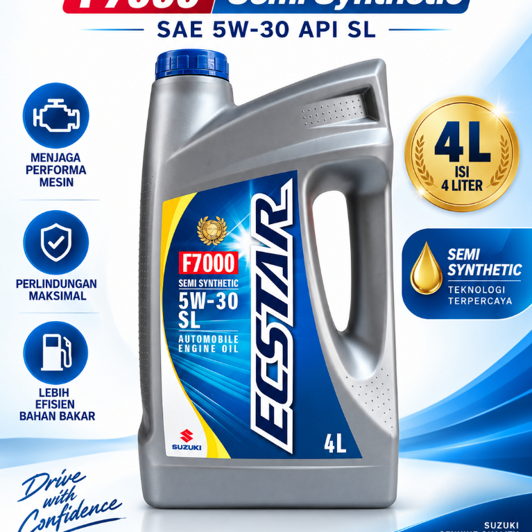 OLI SUZUKI ECSTAR F7000 5W-30 API SL 4 LITER - ECSTAR - PUTRRA ABADI