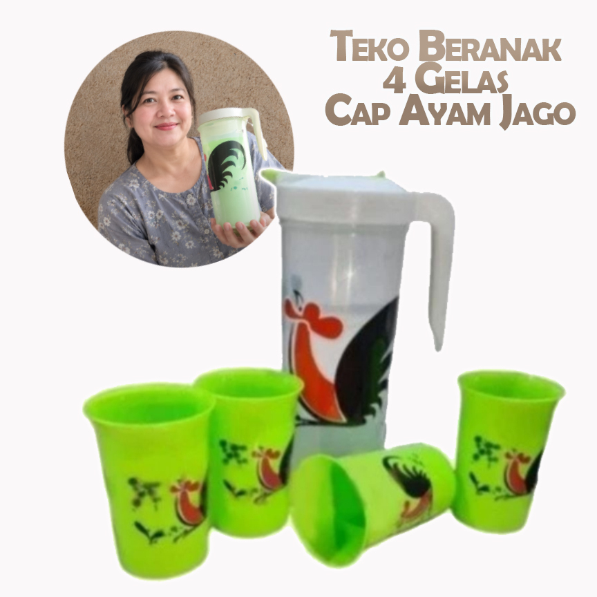 Teko Beranak 4 Gelas Cap Ayam Jago