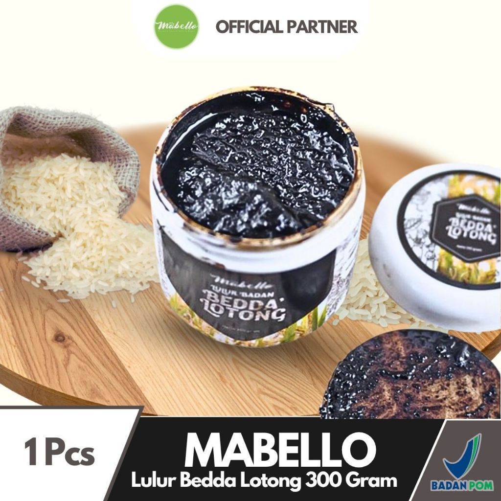 MABELLO Lulur Bedda Lotong Original 300gr Asli Bugis Makassar