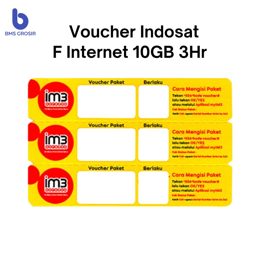 Voucher Indosat Freedom Internet 10GB 3Hr