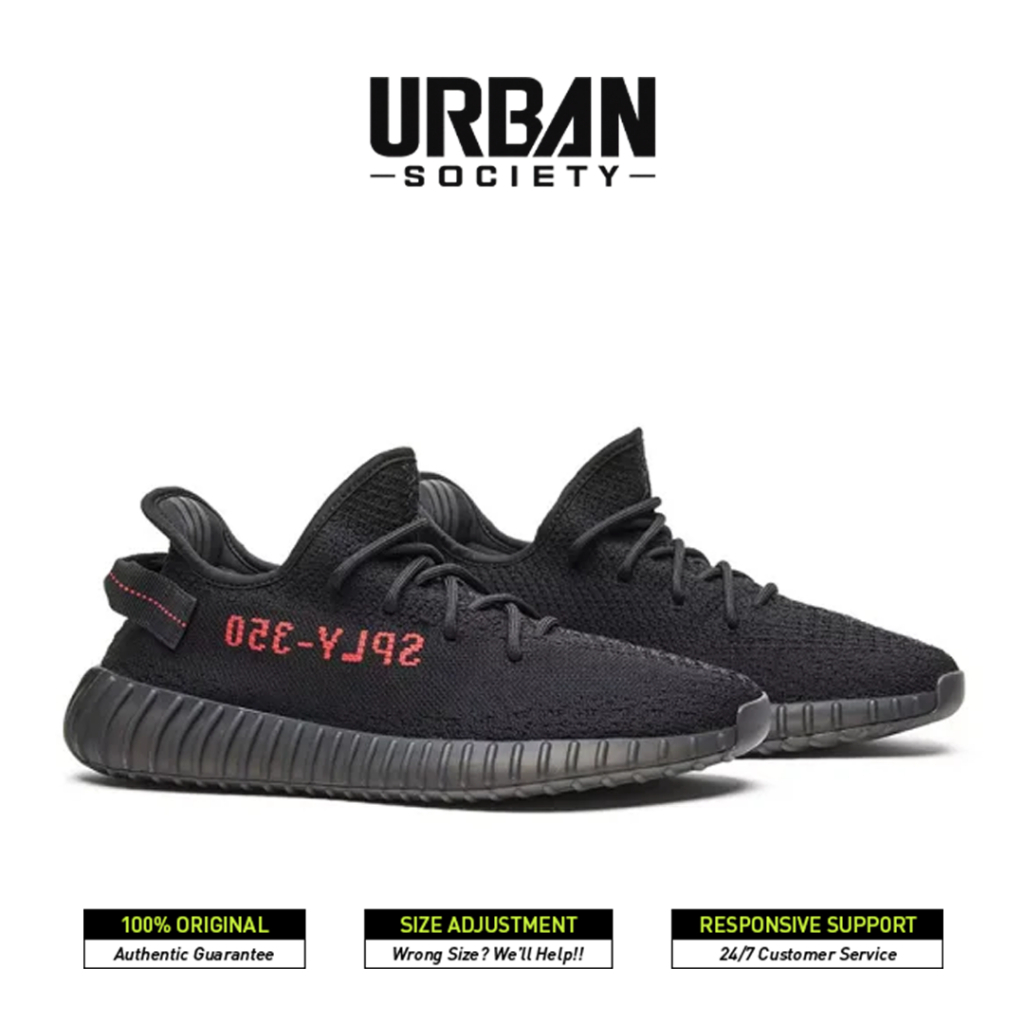 Urban Society - Adidas Yeezy 350 Boost V2 Bred Black Red