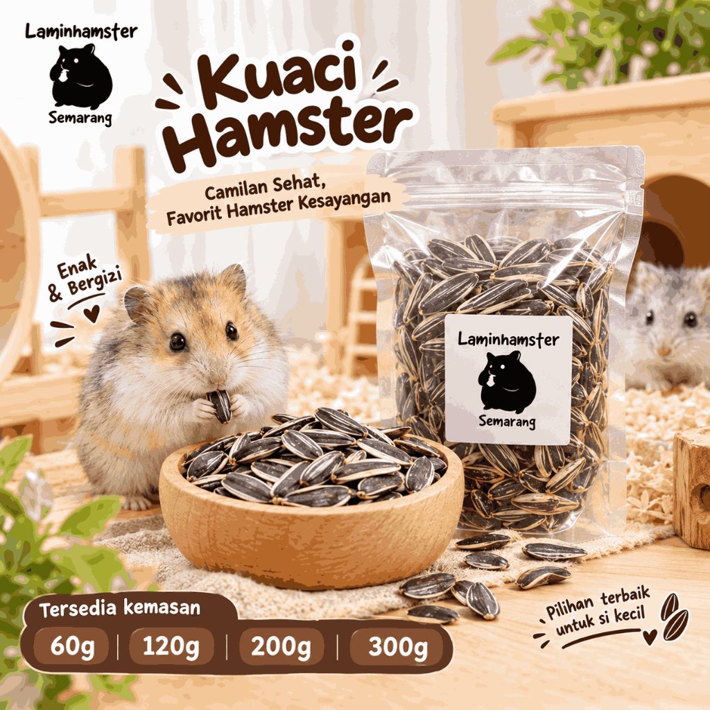 Kuaci Biji Bunga Matahari Premium - Kualitas Import - Makanan Hamster