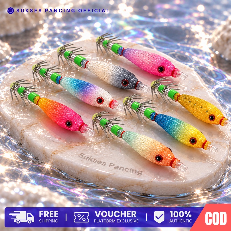 Umpan Pancing Cumi Rubber Mini Glow In The Dark 1.0 / Umpan Pancing Cumi Menyala