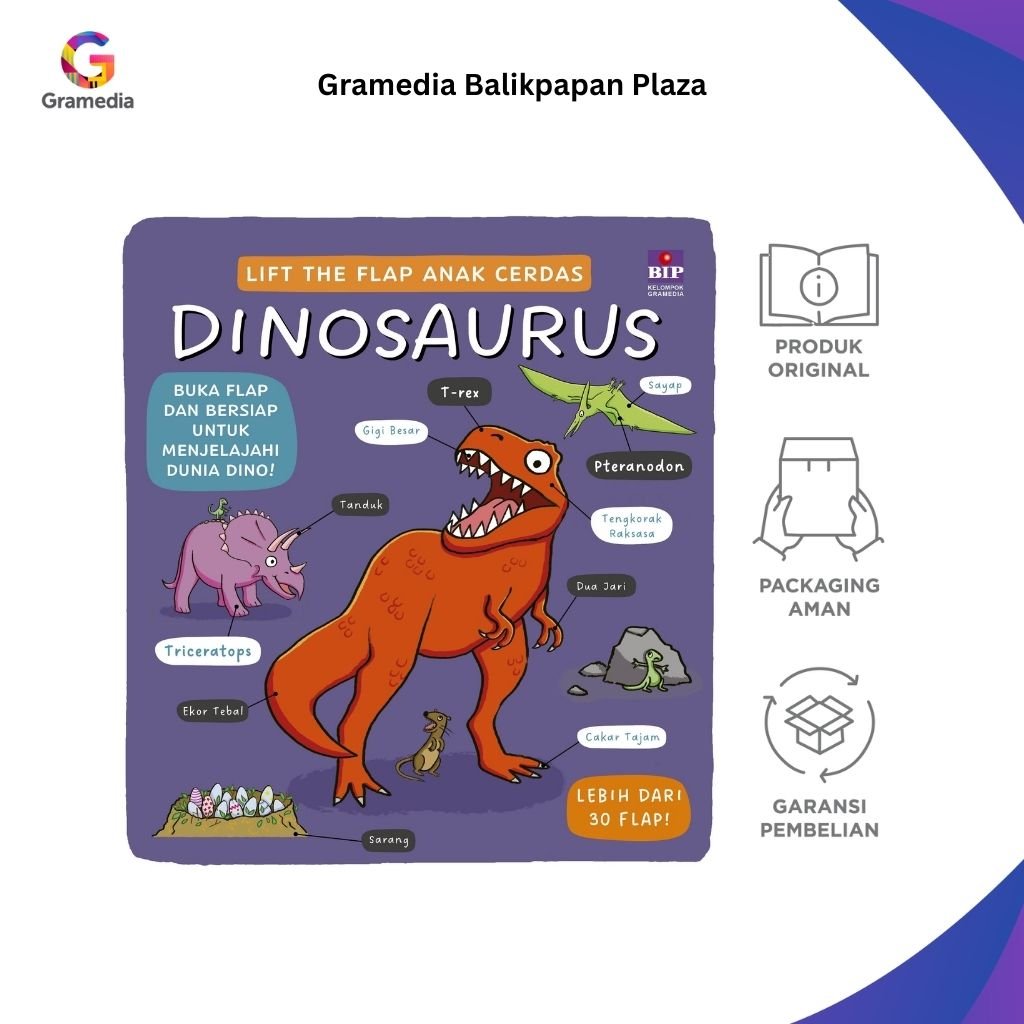 Lift the Flap Anak Cerdas: Dinosaurus (Templar Publishing) - Gramedia Balikpapan Plaza