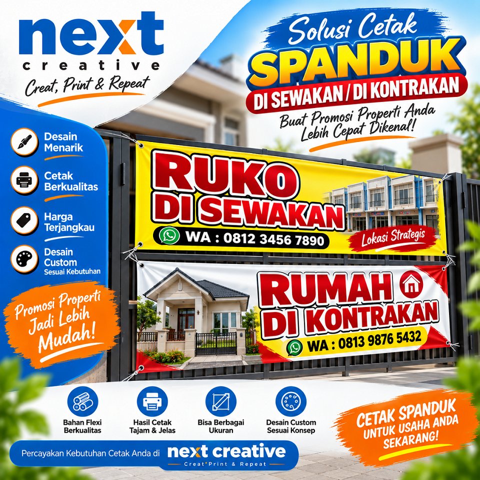 SPANDUK DIKONTRAKAN| BANNER | MMT | BALIHO | UKURAN DAN DESIGN CUSTOM | FREE DESIGN CUSTOM | BAHAN T