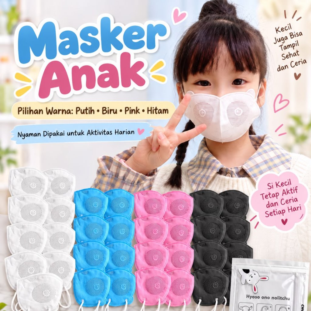 Masker KN95 Pro/Masker Anak/Mouson KN95/Penutup Wajah