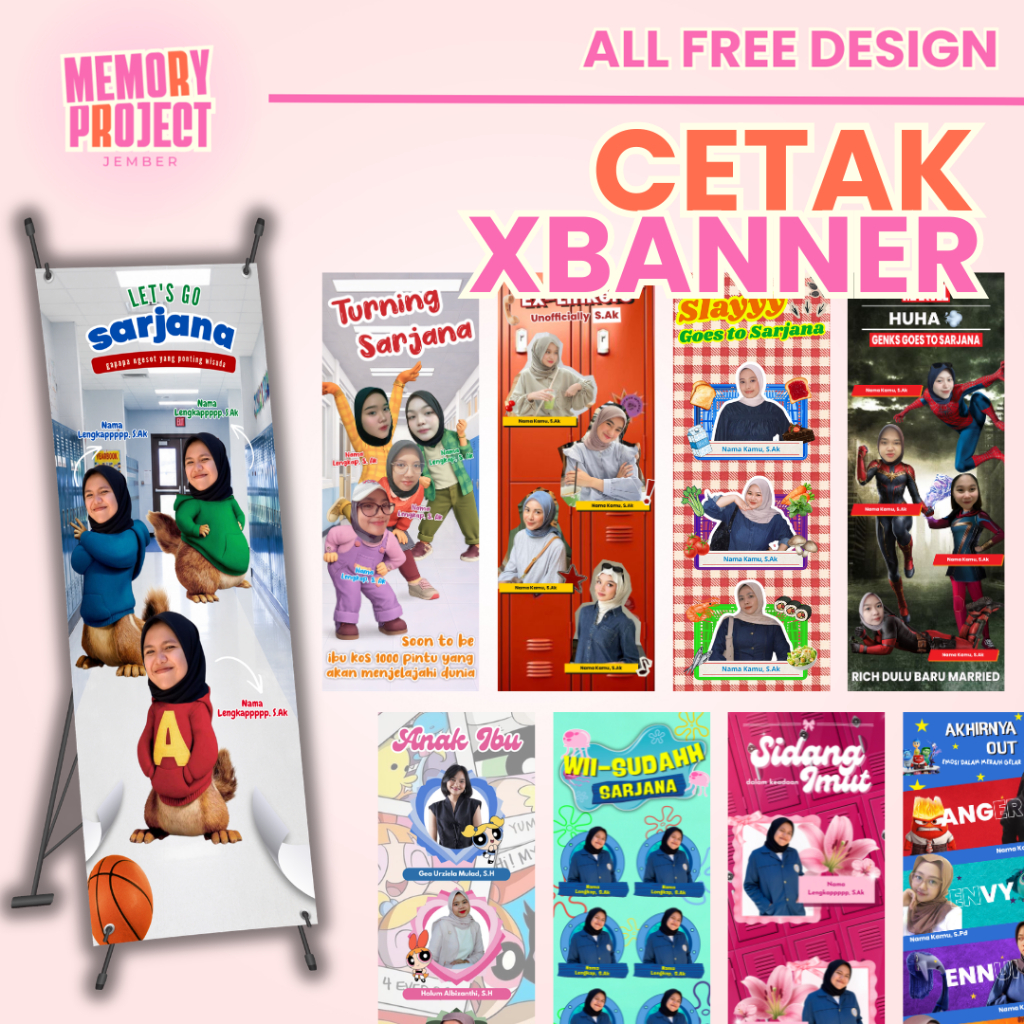 [PART 2] PAKET XBANNER / X BANNER / TIANG SPANDUK BANNER WISUDA / BANNER WISUDA / BANNER SIDANG / BA