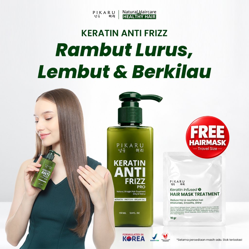 (GOOD DEAL) PIKARU Keratin Treatment Anti Frizz