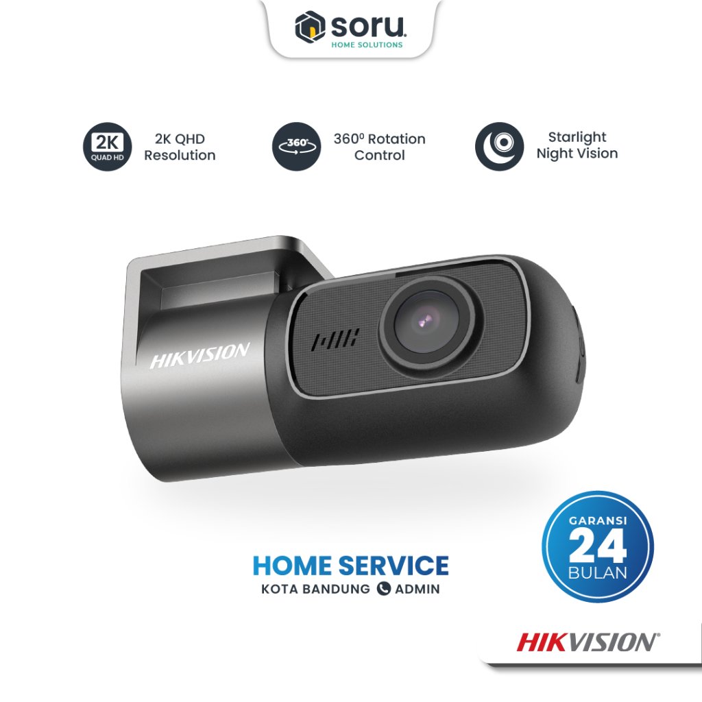 SORU - Dashcam CCTV Mobil Lensa Kamera 2K 1440P dengan WiFi dan G-Sensor D1PRO - HIKVISION