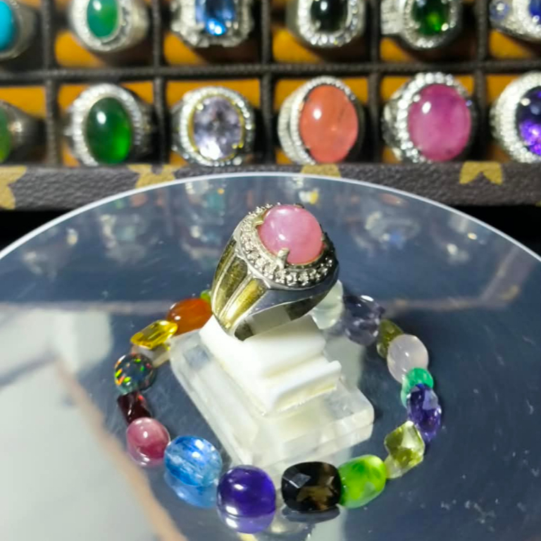 Cincin Batu Natural Ruby Red Pinkish Ruby Star 12