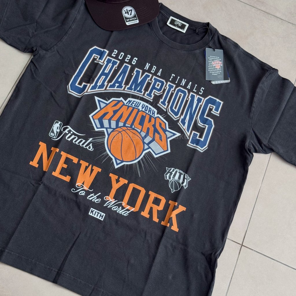 [Ready Stock] KITH NBA Champipn New York Knicks Vintage Tee & Cap - 100% Original Guaranteed