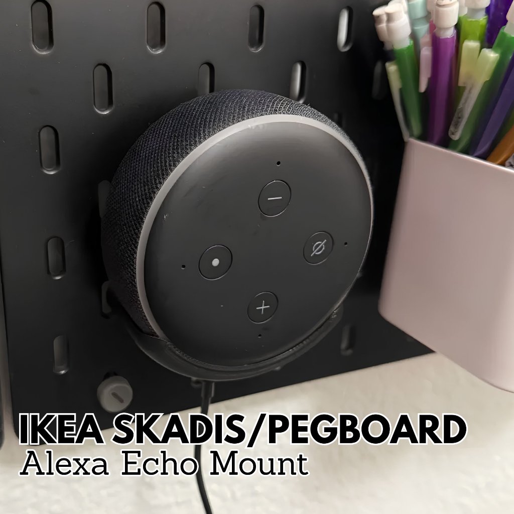 IKEA SKÅDIS Alexa Echo Mount | Dudukan Amazon Echo Speaker Pegboard Holder