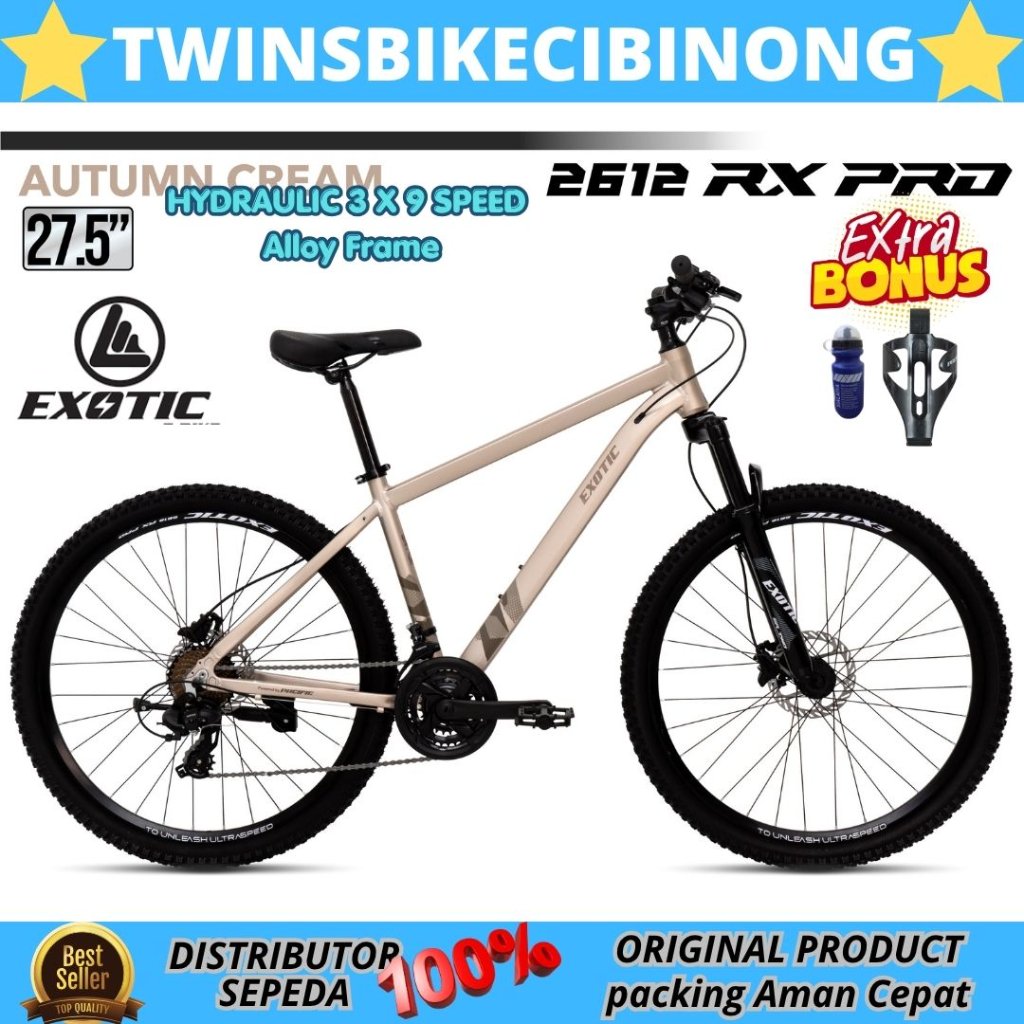 Sepeda MTB Exotic 26  27,5 Exotic 2612 RX PRO 3 x 9 SPEED/RX 2.0 3 x8speed