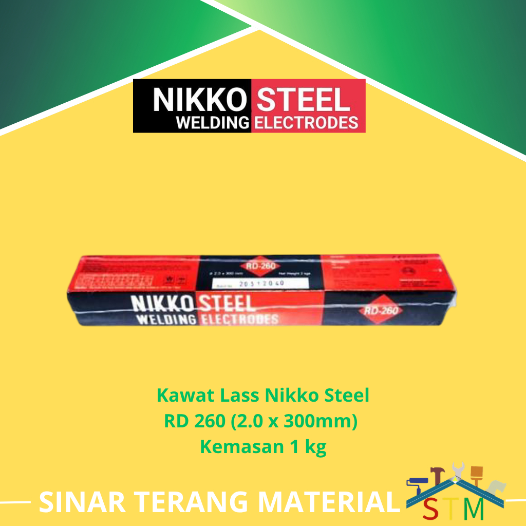 KAWAT LAS NIKKO 1 KG / KAWAT LAS NIKKO STEEL RD-260 / LAS ELEKTRODA RD-260