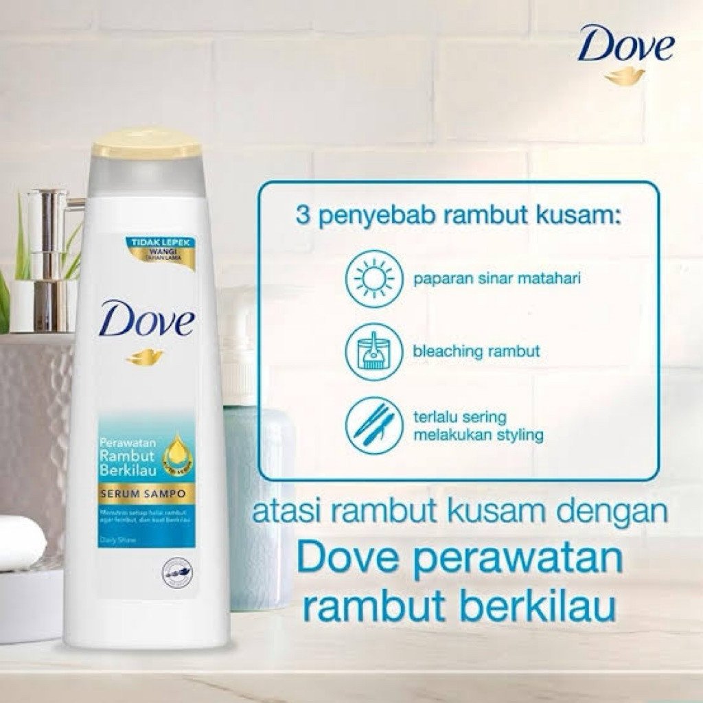 Serum Shampoo Perawatan Rambut 135ml, Lembut & Berkilau | Dove