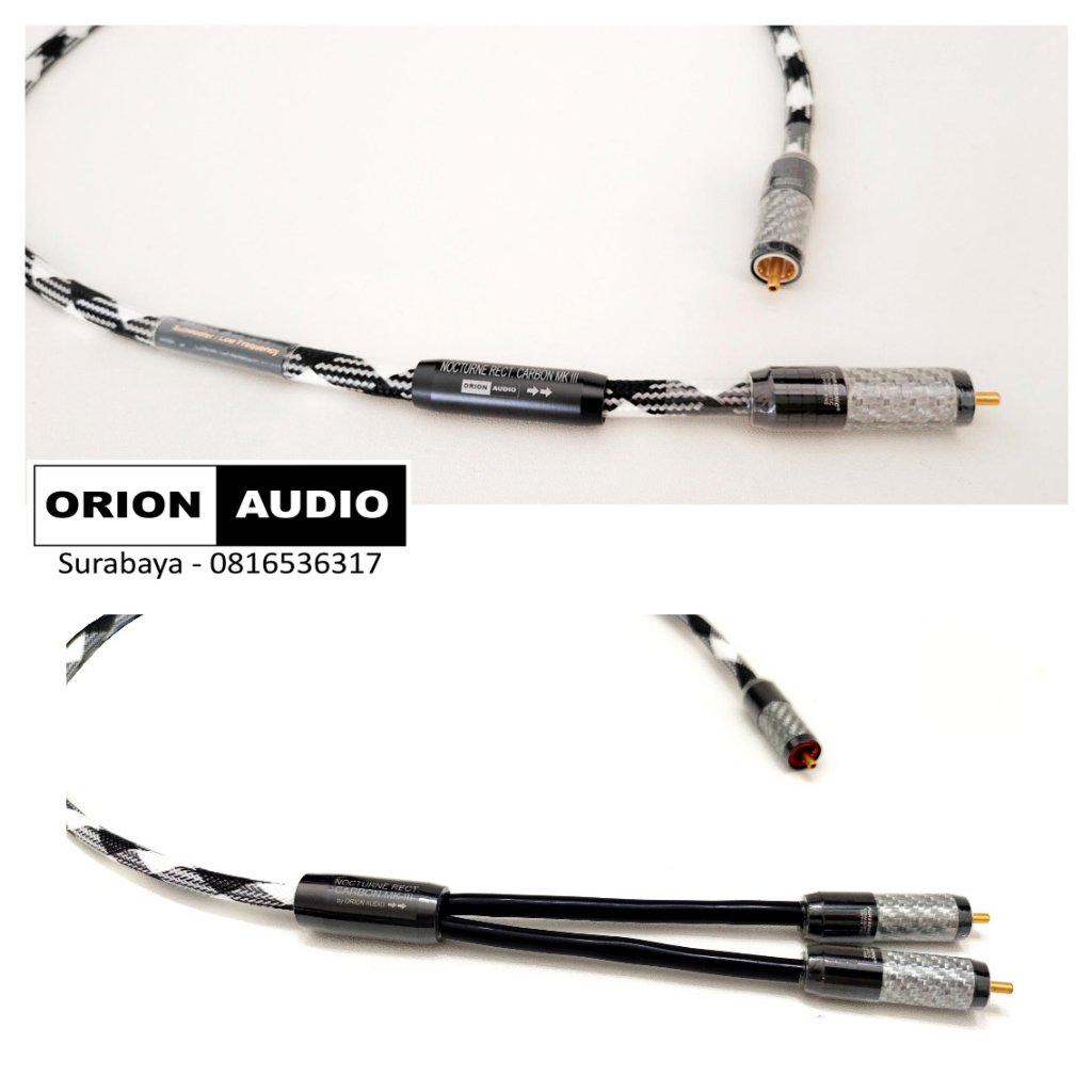 Kabel interkonek untuk subwoofer rca-rca dan rca Y kelas hi end Nocturne Sub by Orion Audio Surabaya